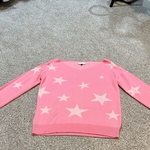 Pink Star Pattern Women's Sweater